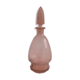 Art deco 1960s pink glass carafe