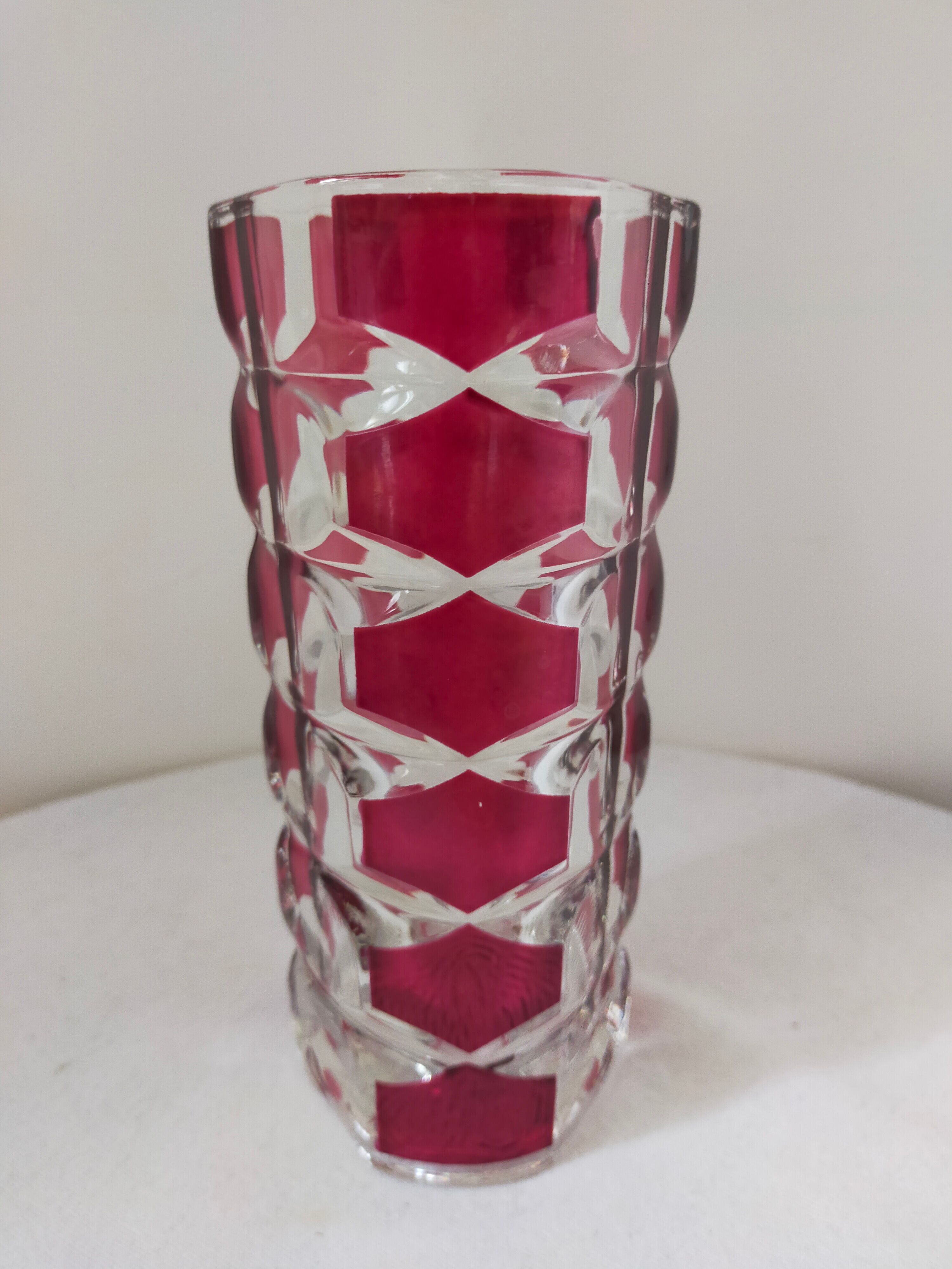 Glass art deco vase