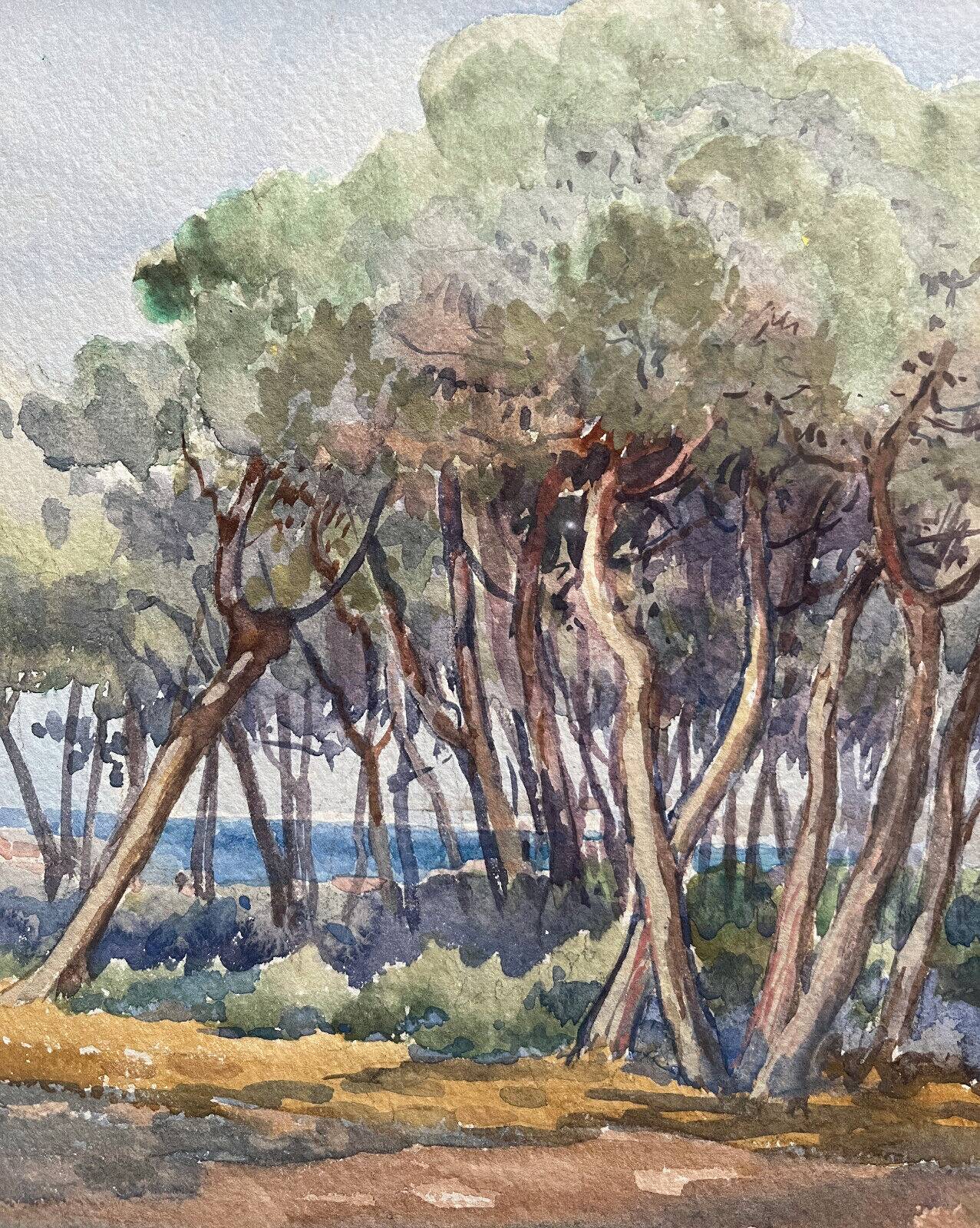 Watercolor painting andré casabonne (1922-1950) orientalist sidi ferruch algeria