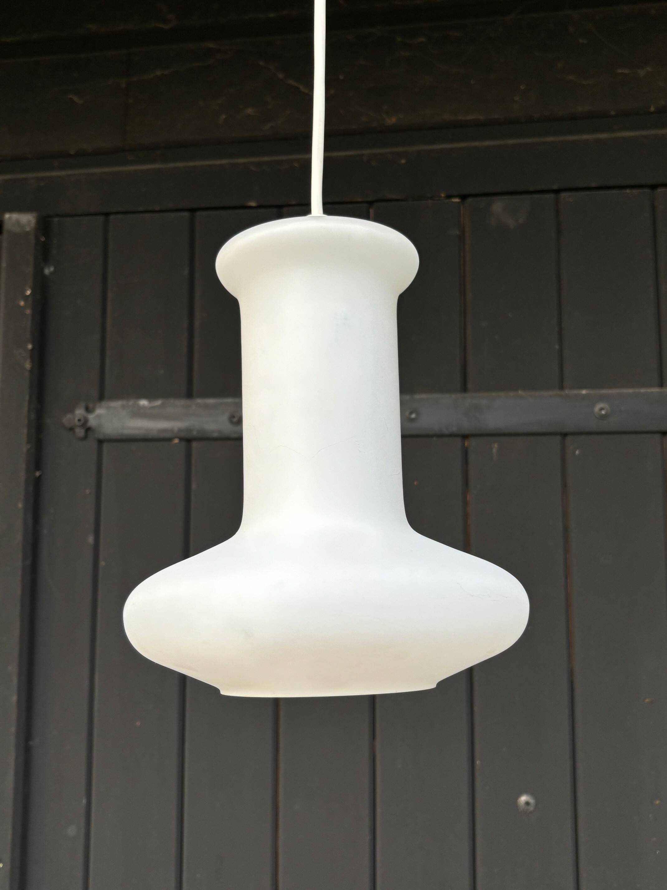 opaline pendant light - suede from the 70s