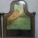 Pair of cast iron beds with hand-painted decorations period