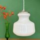 Vintage white opaline suspension globe