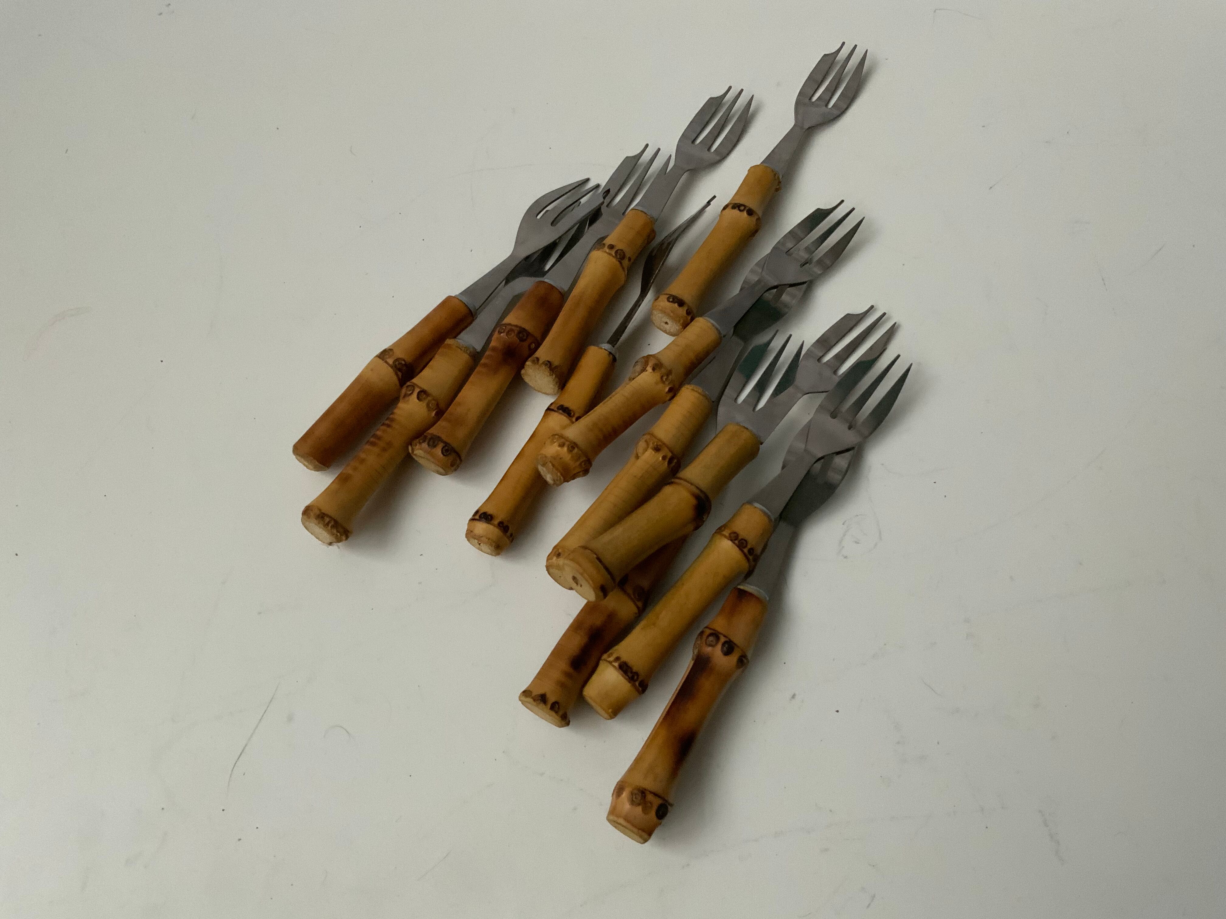 Vintage bamboo forks