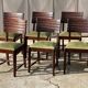 6 numbered French Art Deco chairs, 1940
