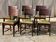 6 numbered French Art Deco chairs, 1940