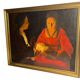 De la Tour, HST reproduction The Newborn gilded frame 20th century