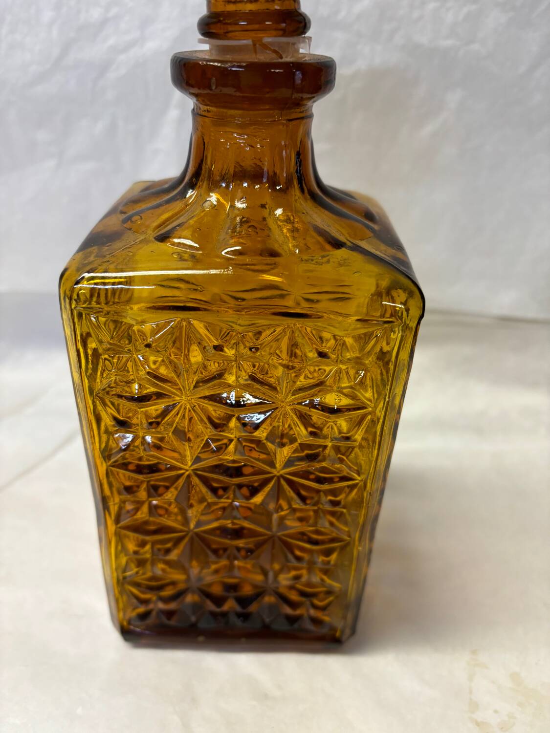 Amber glass carafe
