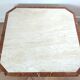 Travertine and marble coffee table