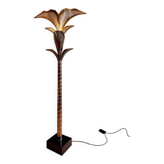 Banana tree floor lamp in brass, Henri Fernandez, 1970s