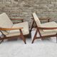 Pair of Scandinavian Danish teak armchairs 1960