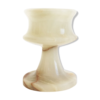 Candlestick or cut in vintage travertine
