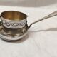 Tea strainer, art deco, silver metal.