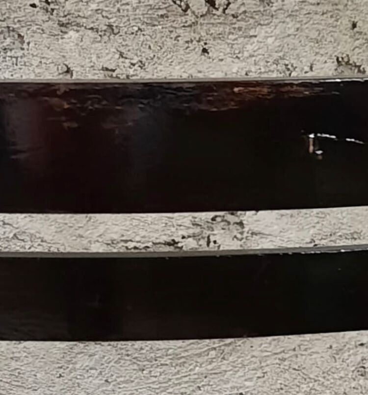 Six 50's chairs - varnished wood