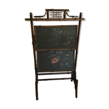 Orientable bamboo fireplace screen orientable Asian décor