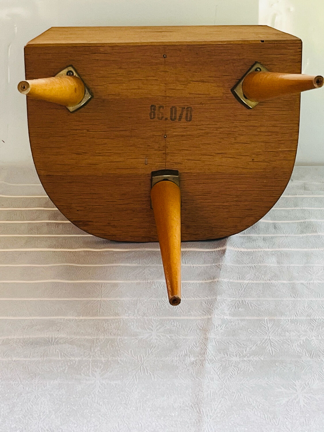 Vintage tripod bedside table