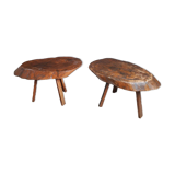 Brutalist tripod coffee tables, vintage furniture