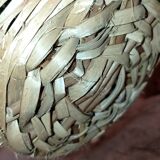 Wicker bottle lamp