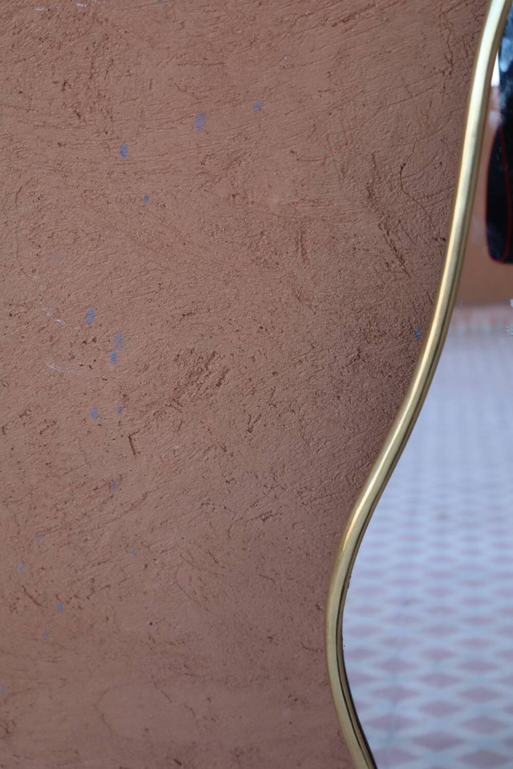 Organic handmade brass wave mirror