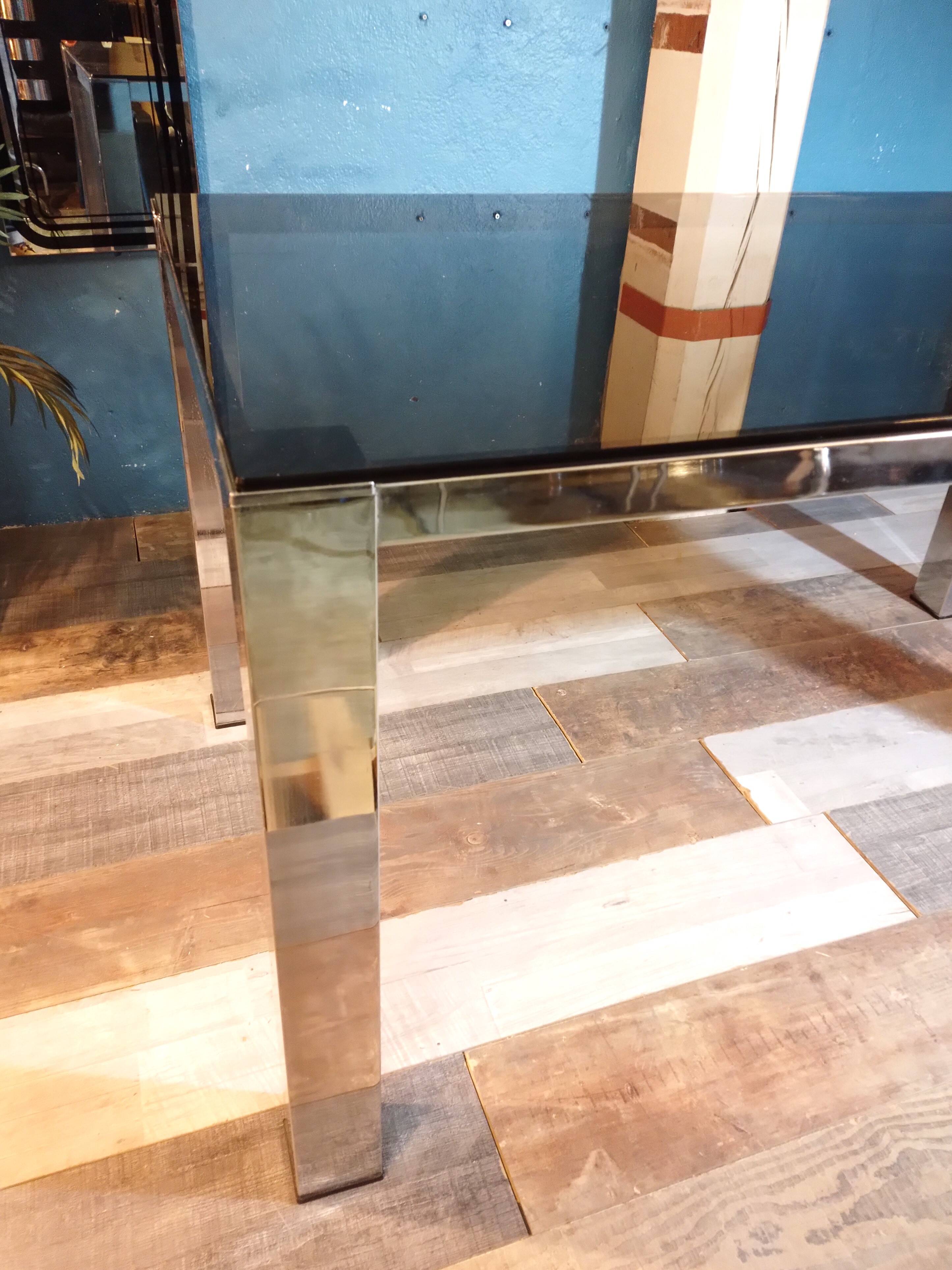 Italian coffee table + 6 chairs 1970s