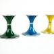 Candlestick set by Bjørn Engø, lacquered metal Space Age design, Norway