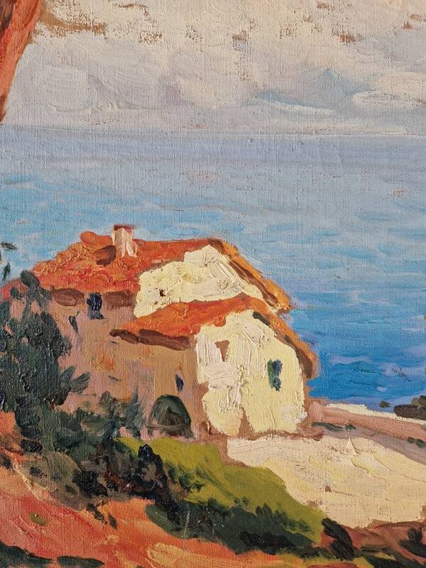 Elie Déchelle (1874-1937) - Oil on canvas - Landscape in Corsica - Signed