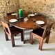 Table and 4 chairs set by Silvio Coppola for Fratelli Montina