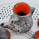 Coffee service and liqueur service of the 70s in faience of Vallauris