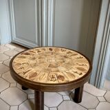 Table basse ronde  herbier - Roger Capron