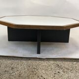 Vintage coffee table wenge hexagon 1960