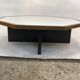 Table basse hexagonale en wengé 1960