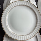 Set of 12 old porcelain dessert plates B & Cie