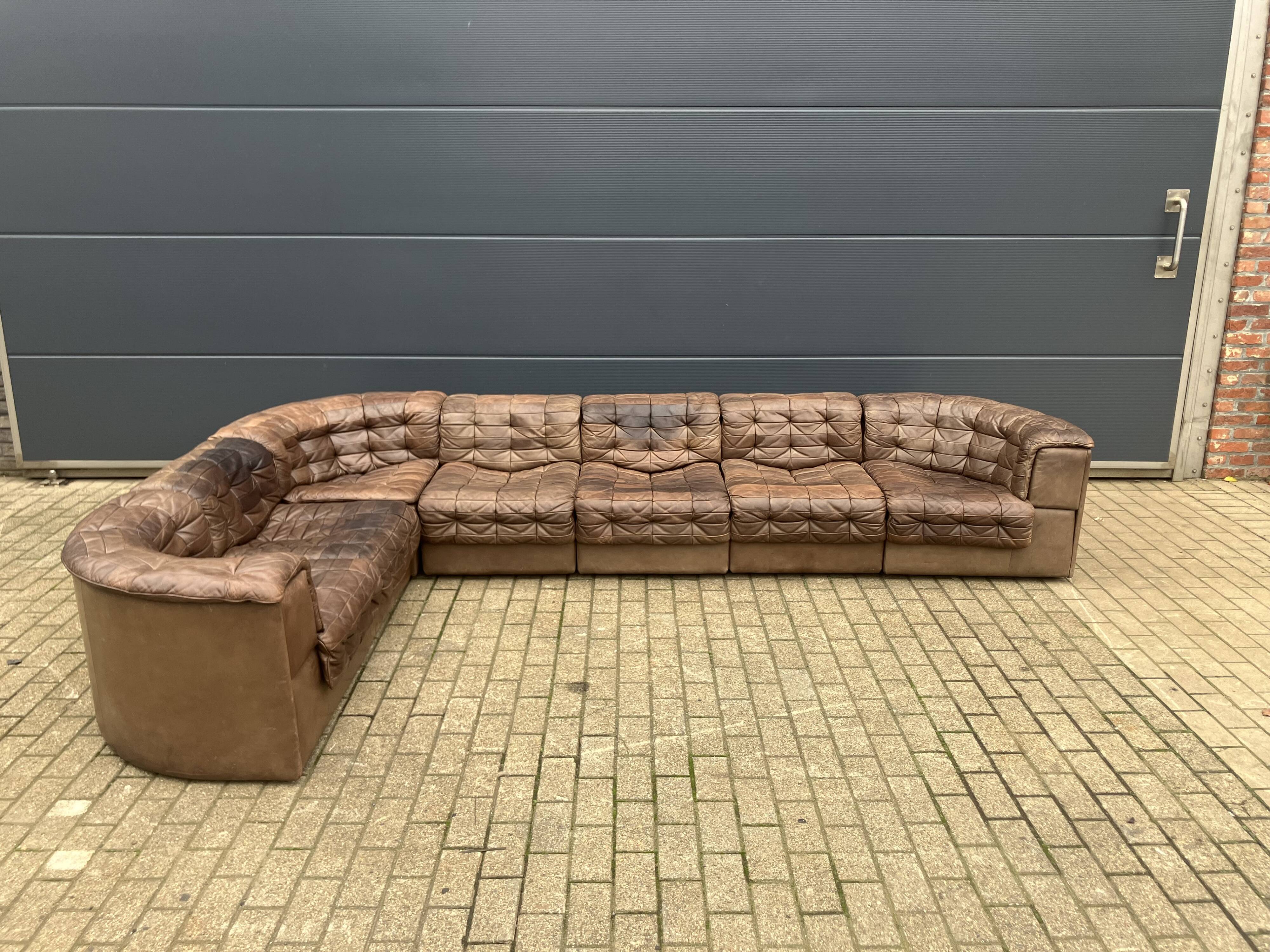 Prachtige De Sede Ds11, 7-delige set in brown patchwork