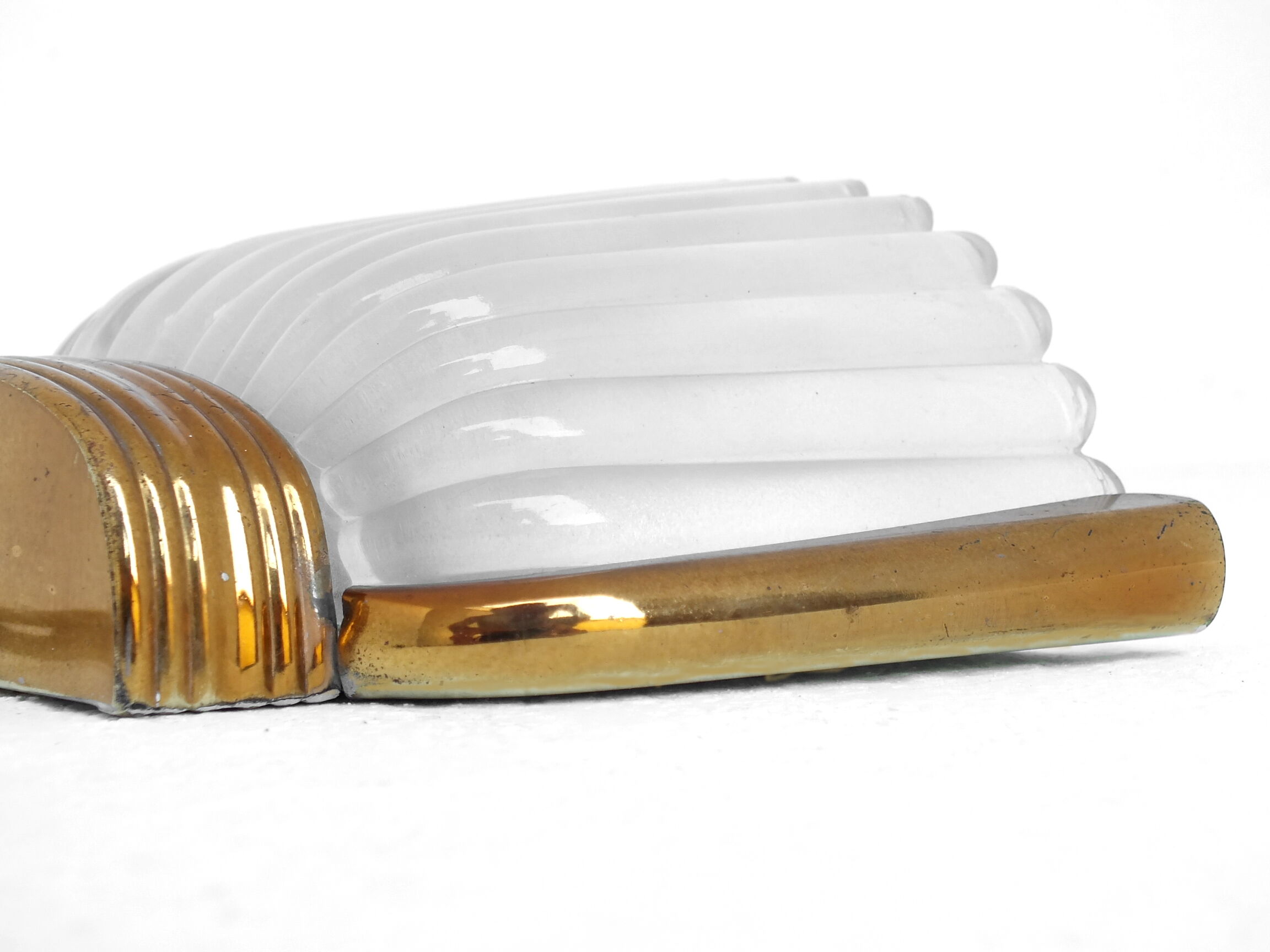 Seguso wall lamp decò years '30 design in glass and brass