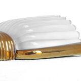 Seguso wall lamp decò years '30 design in glass and brass