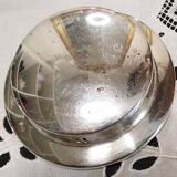 Beurrier ancien Coquillor  en métal argenté