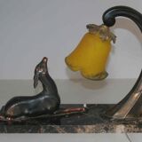 Art deco lamp gazelle decoration Manufacture 30's years