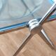 Pair of translucent blue chairs Plia design Giancarlo Piretti for Castelli, 1960.