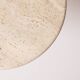 Table d'appoint/table basse ronde postmoderne en travertin, Italie, années 1980