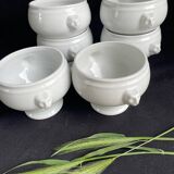 6 porcelain lion head soup bowls