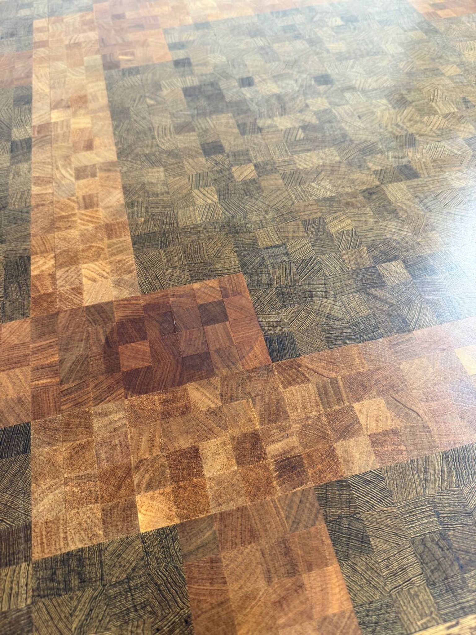 Scandinavian design marquetry wood coffee table by rolf middel and lindum