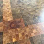 Scandinavian design marquetry wood coffee table by rolf middel and lindum