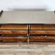1950s six-drawer chest of drawers with glass top
