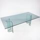 XXL Curved Glass Dining Table by Fiam Italia, 1990s
