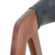 Set of 2 “A-Chairs” / teak chairs / recycling leather / black / Mid Century Danish Modern Design / 1960s