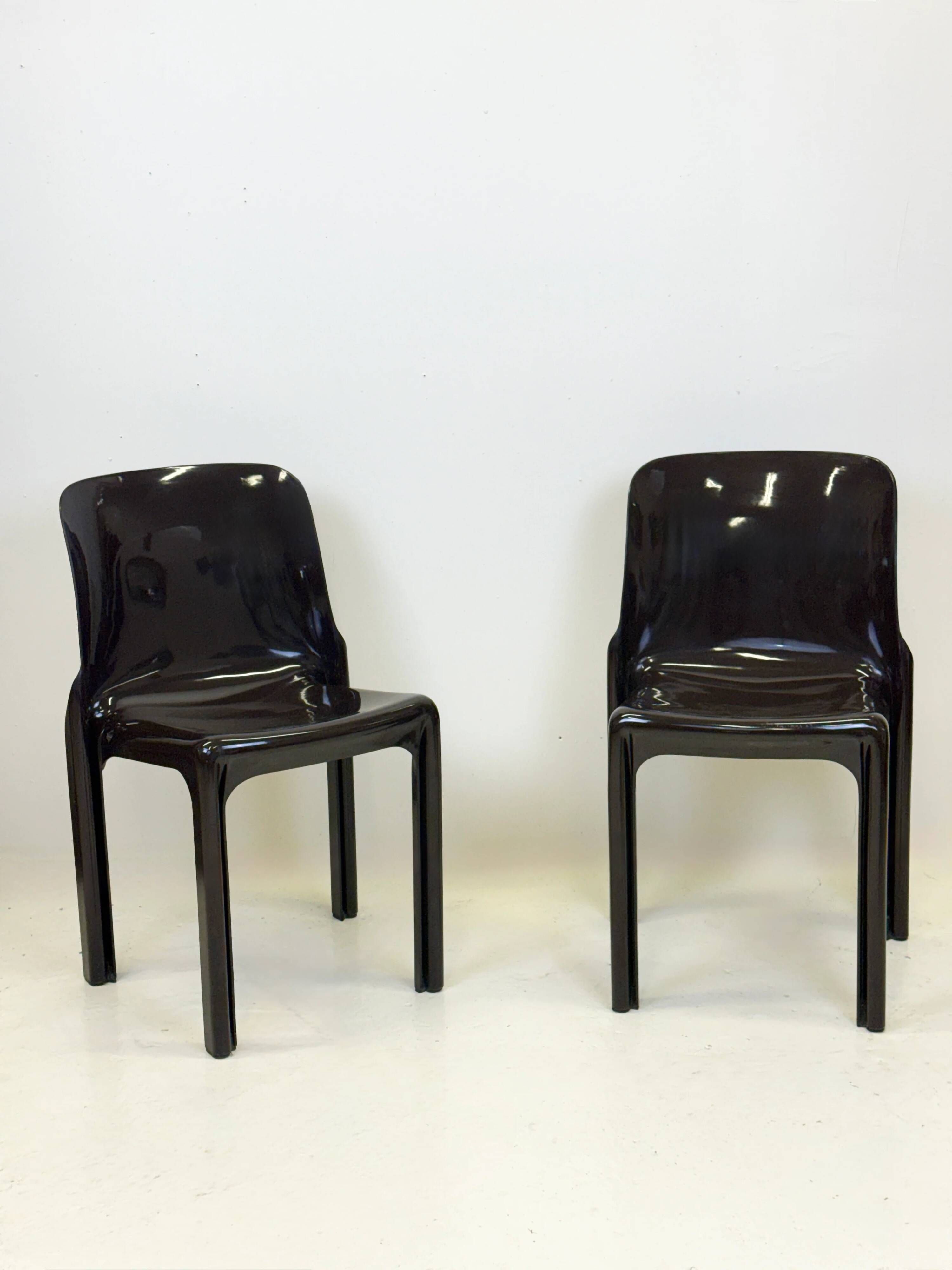 Pair of "Selene" chairs by Vico Magistretti for Artemide, Italy, 1970s