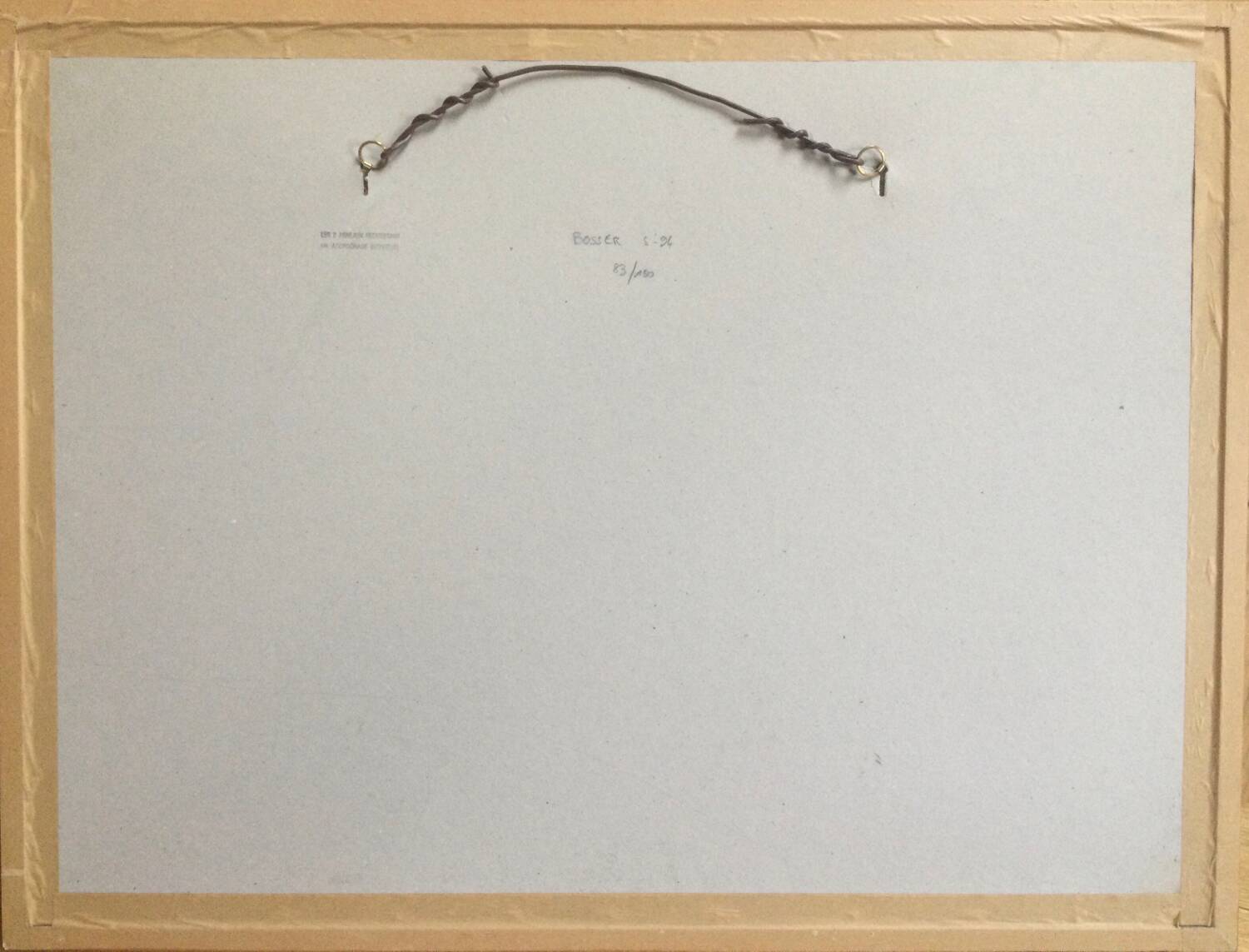 Lithograph by jacques bosser (born in 1946). composition, 1994