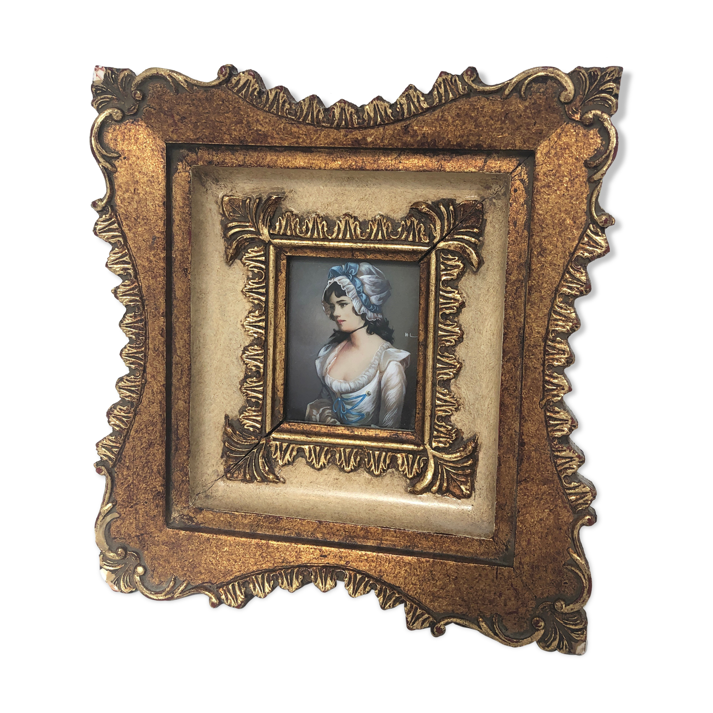 Miniature portrait woman, early 20th