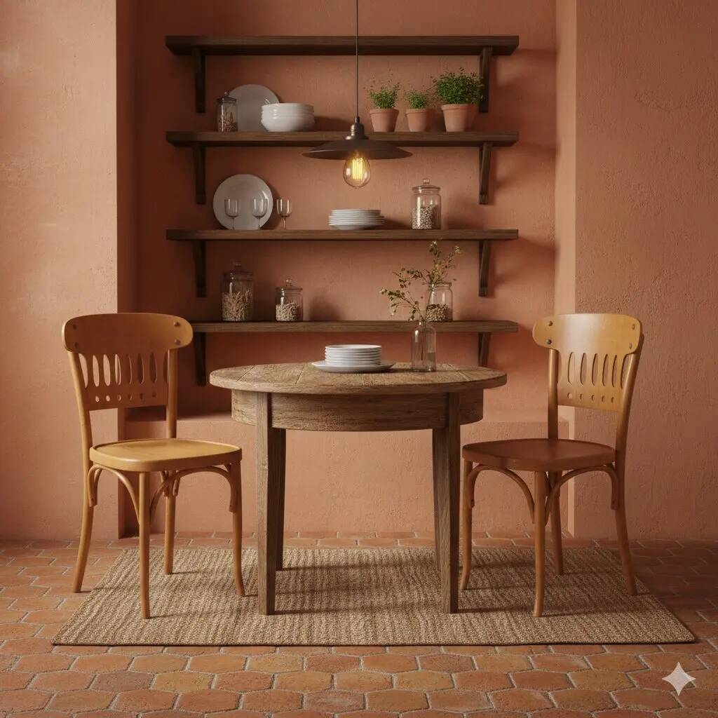 Paire de chaises en hêtre courbé