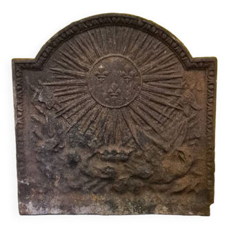 Plaque de cheminée française aux armes de bourbon, 18ème siècle