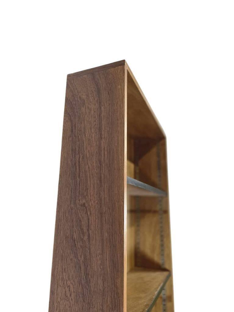 Vintage wooden shallow armoire / bookshelf / display cabinet